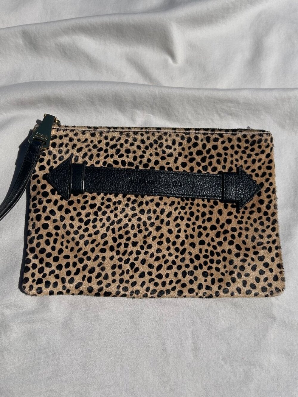 Aimee Kestenberg - Cheetah Print Clutch with Leather Strap and Details